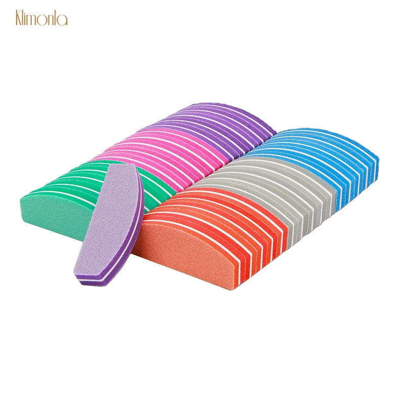 50pcs Sponge Nail File Professional Nail Art Tools 100/180 Sanding Buffer Blocks Gel Polish Manicure Tools For DIY 250214