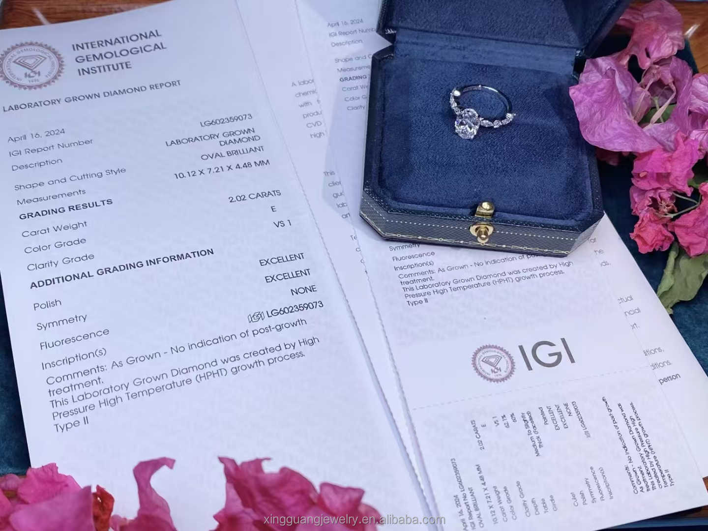 XG factory price Custom lab grow diamond ring 10k 14k 18k solid gold Fine Jewelry rings lab diamond Jewelry