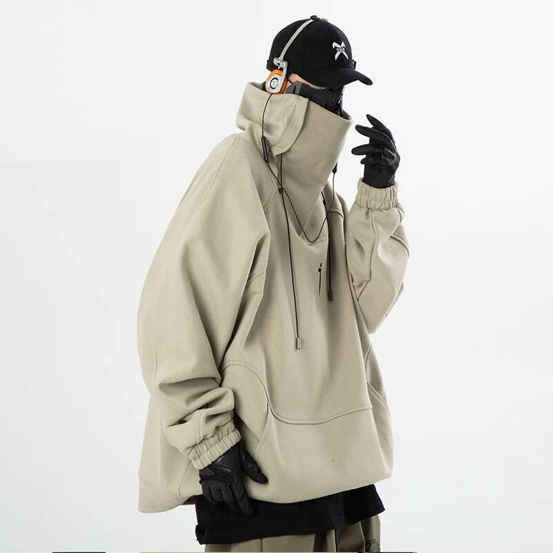 11 BYBB'S DARK Men Turtleneck Hoodies Techwear 2023 Winter Haruku Function Hoodie Hip Hop Streetwear Pullover Sweatshirts