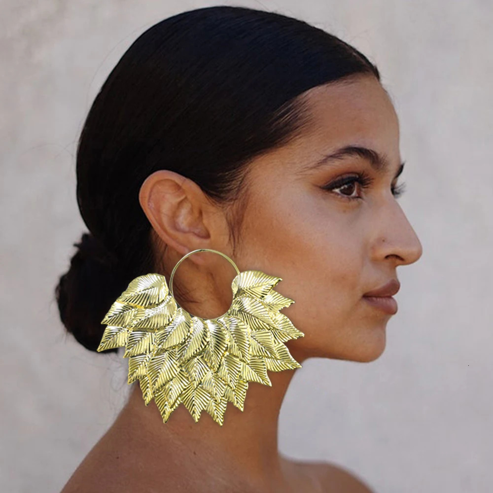 Special Pendant Geometric Earrings For Women Gold Color Metal Big Earring Wedding Party Gift Dangle Drop 250213