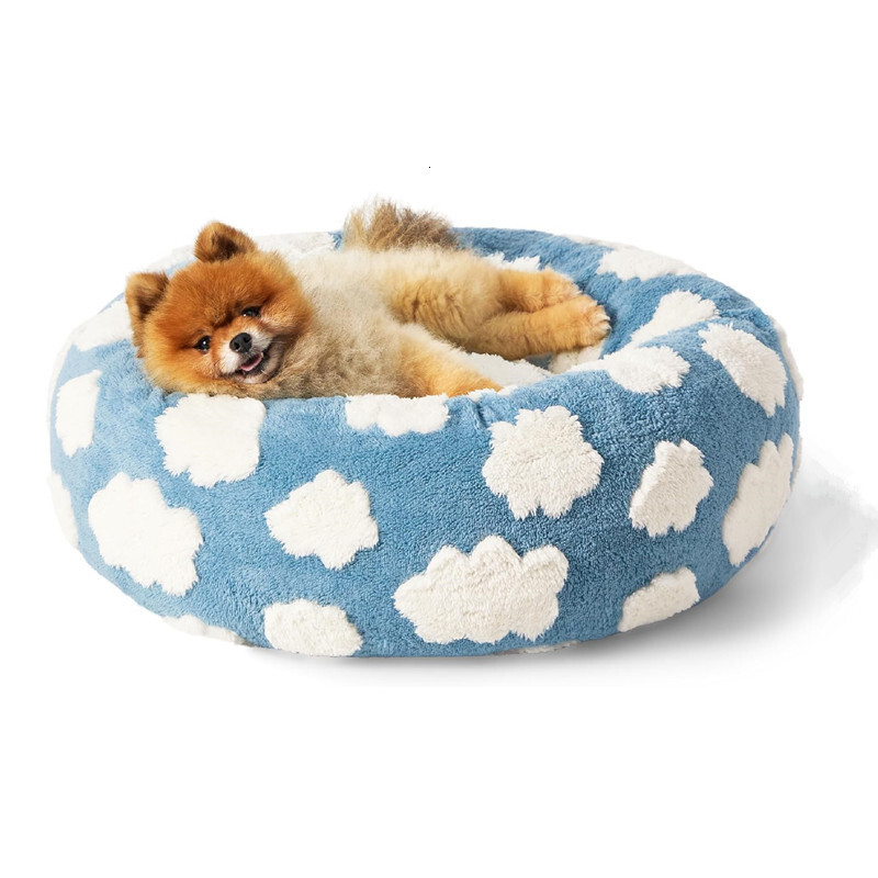Pet Kennels Small Medium Large Round Plush Mats Autumn And Winter Cat's Nest Dog Bed
