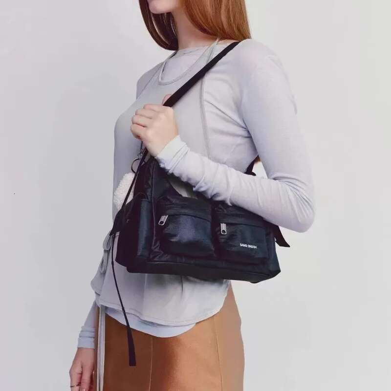 Mulitpockets Korean Brand Handbags Letter Printed Fashion Shoulder Two Sized Classic Crossbody Casual Bags For Women