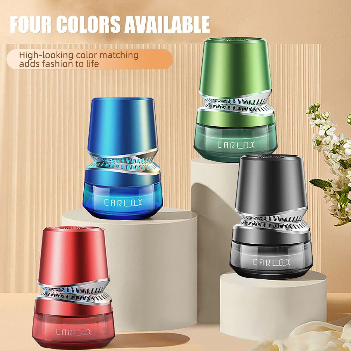 Car fragrant perfume Gu Long ocean Gardenia liquid perfume Car interior Air freshener with LED RGB ambient light 250214