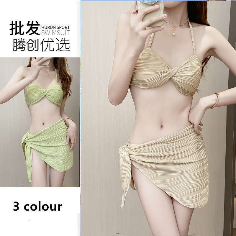 Tengchuang Split Three Piece Set for Girls, Women's Bikini, Slimming Vacation Hot Spring Swimsuit Bikini Designer Swimwear New Product New Arriva