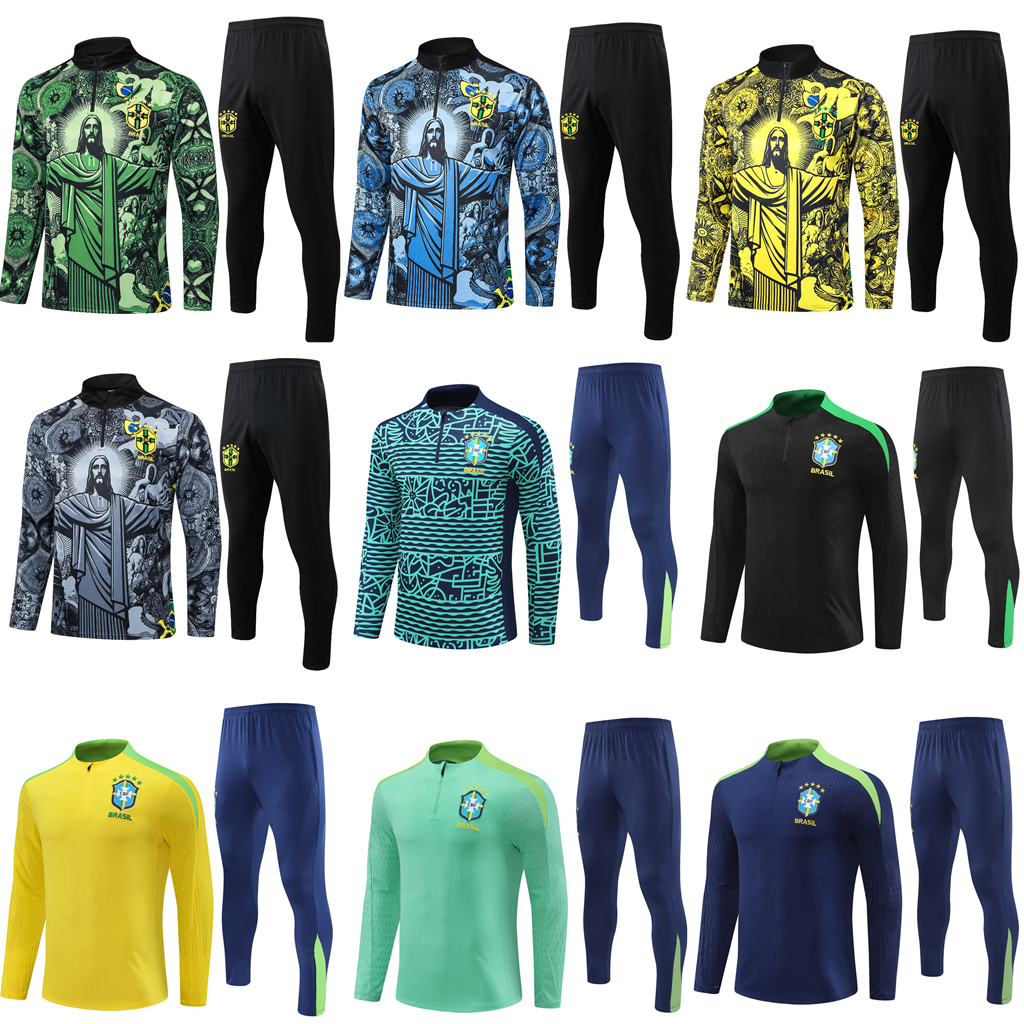 raziLS 24 25 26 Copa America Cup NEYMAR VINI JR 2024 BrasIL National Team Football Shirt 2025 JESUS Special tracksuit Kids Kit Sets Training suit soccer tracksuits