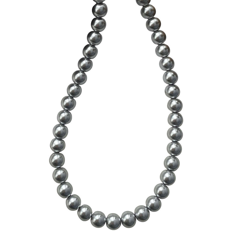 Ticcins blogger Fever's same round Shijia pearl necklace, female simulation multiple en gray beaded collarbone chain