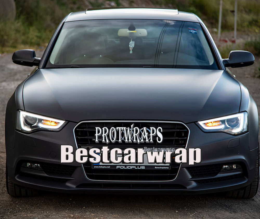 Premium Matte Black Vinyl Wrap Sticker Whole Shiny Car Wrapping Covering Film With Air Release Initial Low Tack Glue Self Adhesive Foil 1.52x18m 5X59f