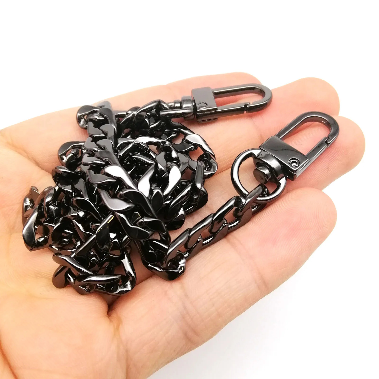 High quality 406080100120cm double button buckle clip handbag wallet chain leather bag with handle shoulder replacement DIY repair 250213