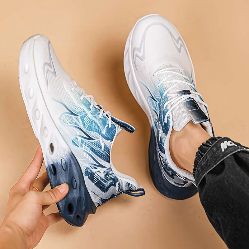 Men's breathable shoes - shock-absorb ing non slip sole, suitable for jogging, tennis, and gym activities