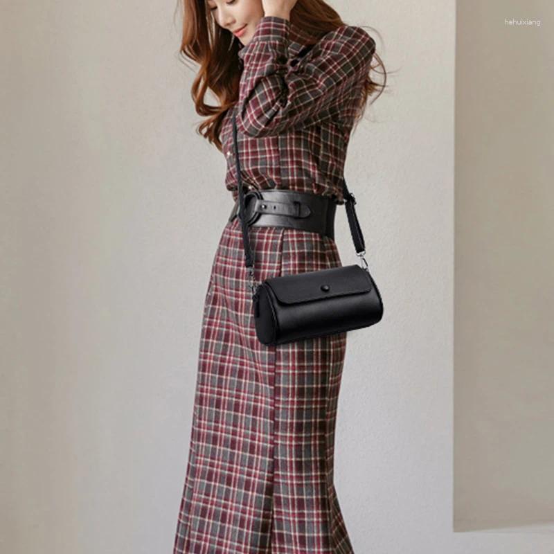 Totes 2025 Small Bag Women's Trendy Versatile Cylinder Bags Shoulder Crossbody Pillow Solid Color Simple
