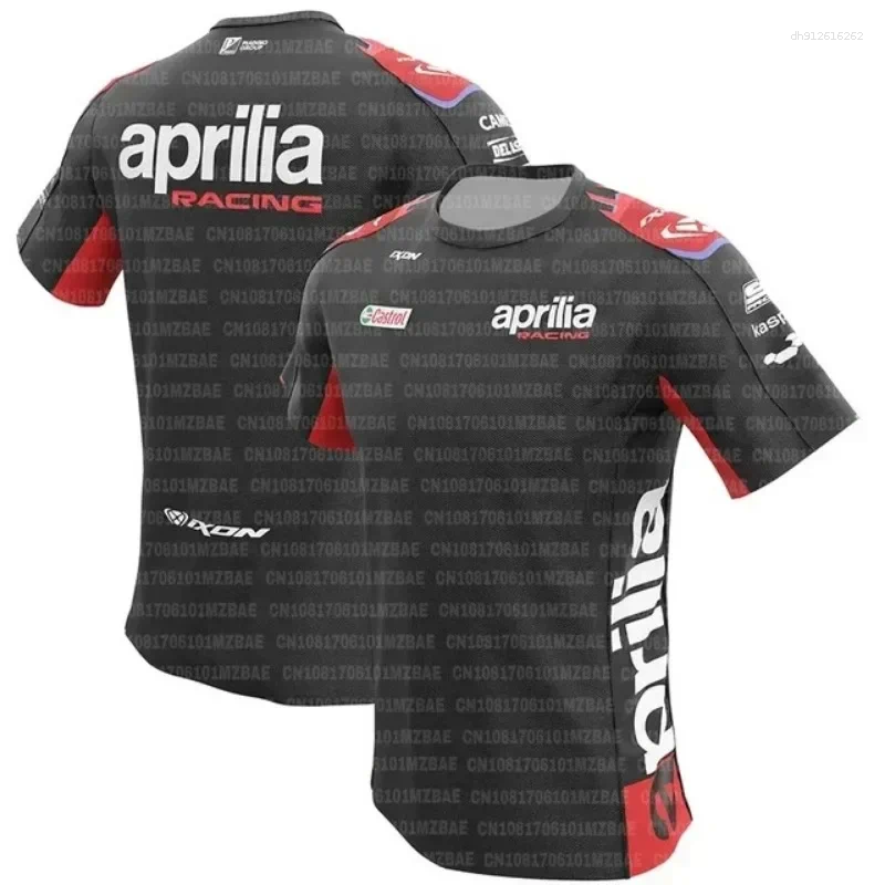 Men's Tracksuits T-shirt Aprilia Racing Team 2025 Est Outdoor Sport Short Sleeve Men And Women Motorcycle Style 3D Print Breathable