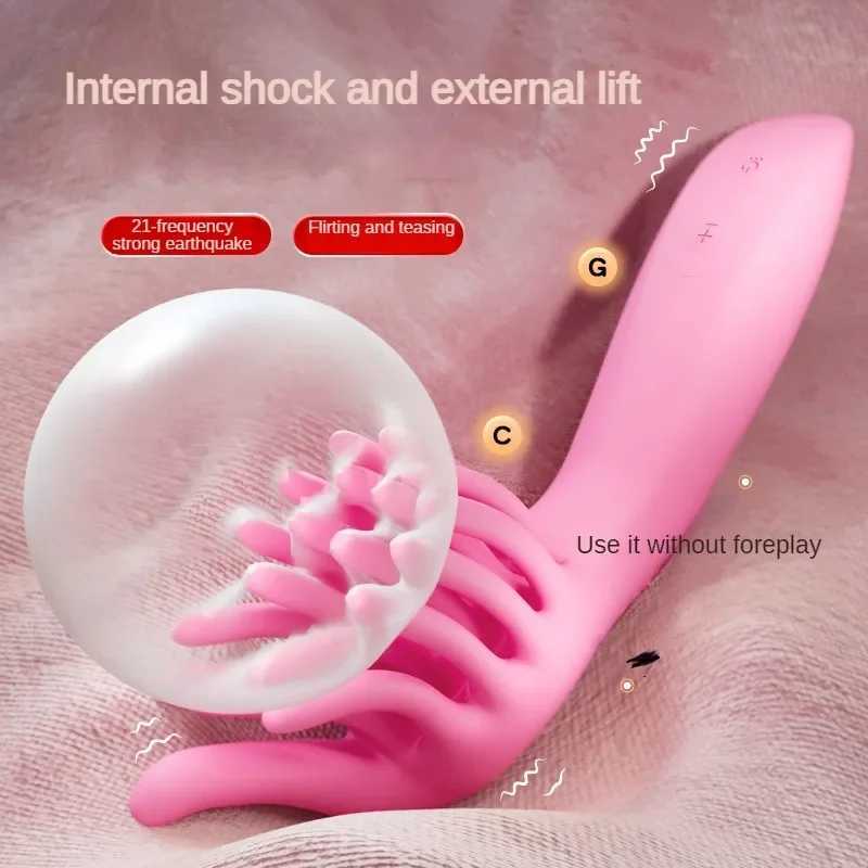 Powerful 21 Frequency Brush Vibrator Masturbation Stick Tease Woman Clitoral G-Spot Stimulator Adult Sex Toys Female MasturbatorXJ250218