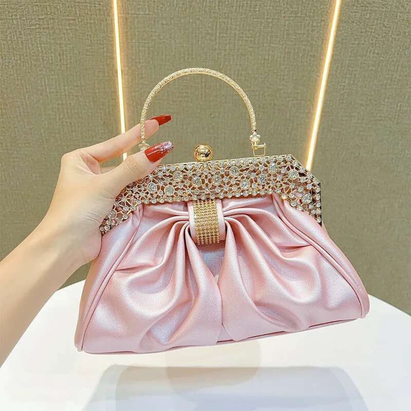 Dia Bow Banquet High-end Brand Ladies Shell Dumpg New Gold Chain Party Shoulder Elegant Crossbody Bag