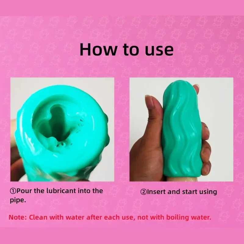 Mens Masturbation Cup Manual Silicone Portable Suction Airplane Cup Soft Vaginal Oral Pocket Cat Masturbation Sex Toy W250218