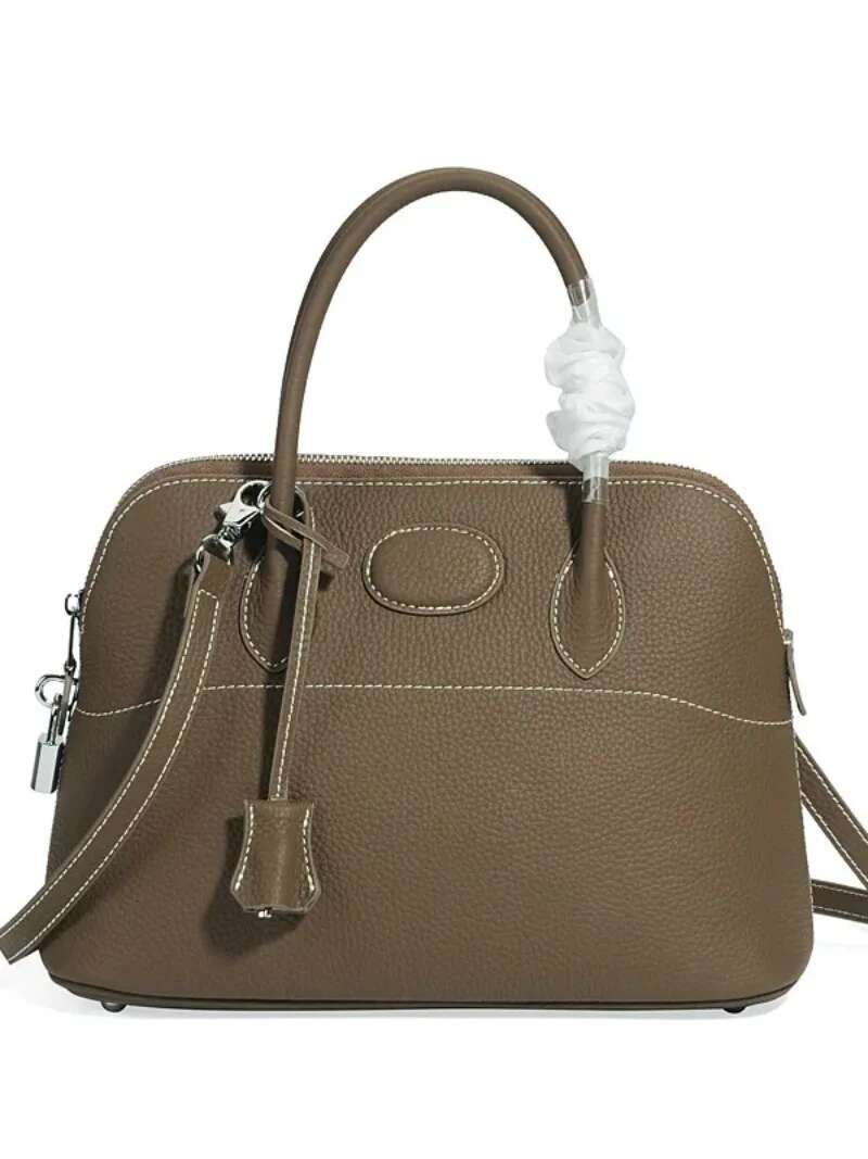 New T Type Of Origin Litchi Grained Cowskin Single Shoulder Shell Bag Handbag Designer Bags