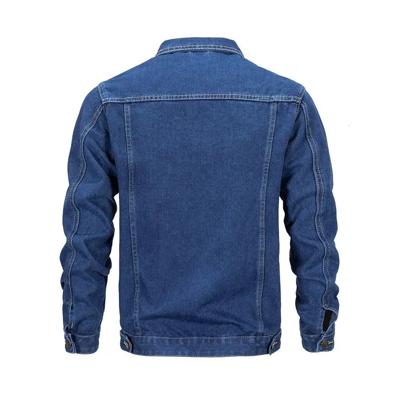 L7XL Mens Denim Jackets Large Size Autumn American Retro Washed Wear Resistant Distressed Tops Oversized Lapel Multicolor Coat 250210