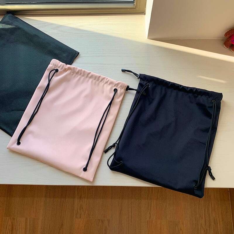 Perfume Pink Black Double Sided Backpack Drawstring Light Weight High Beauty Value Large Capacity