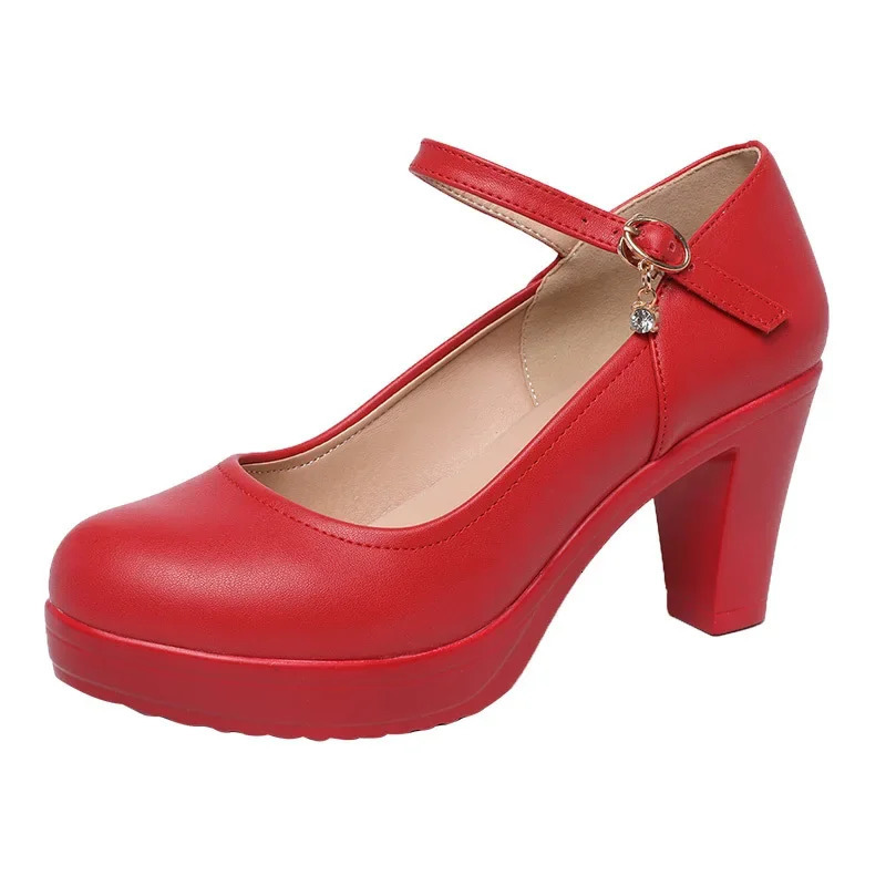 Small Size 32-43 Shallow Thick Bottom White Silver Wedding Shoes Bride Platform Pumps 2024 Block High Heels Shoes for Model Mom 250217