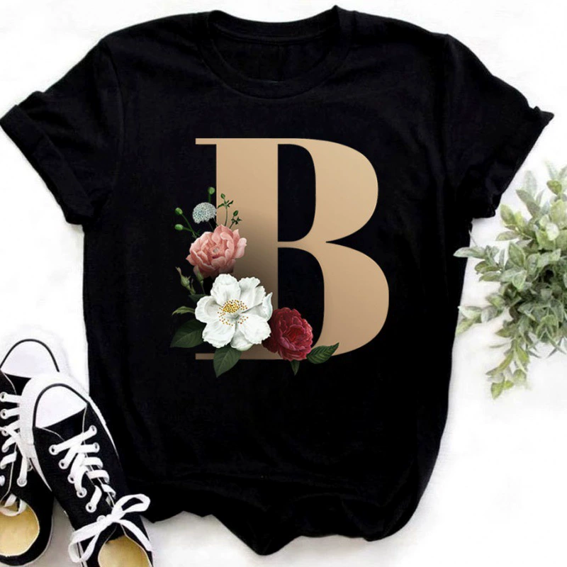 Women's T-Shirt 3D Print Name Clothes Fashion Casual Holiday Round Neck Short Sleeve T-Shirt Diy Custom