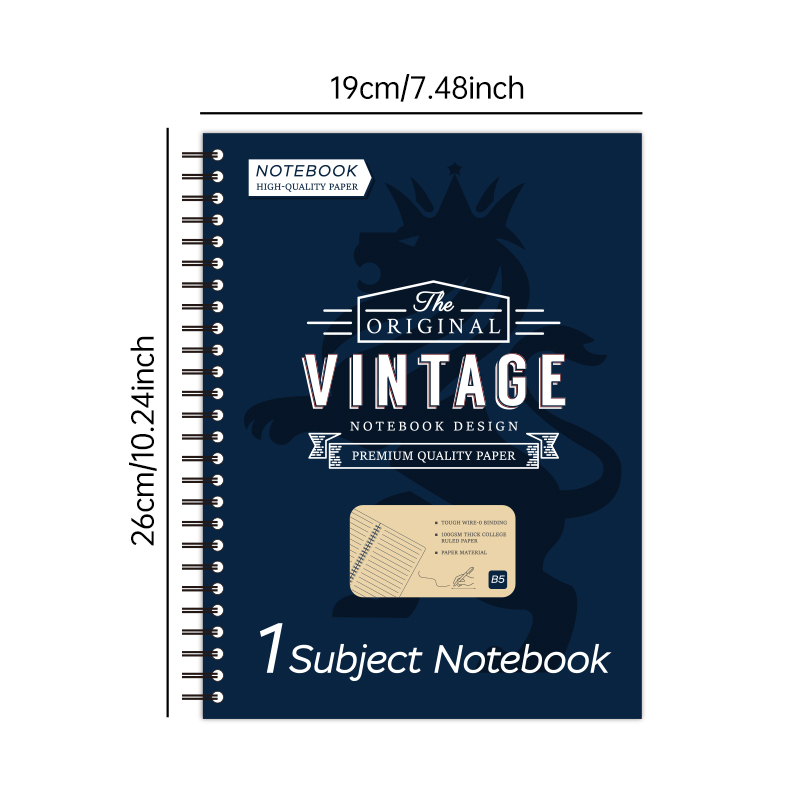 Premium B5 Coiled Journal for Schoolwork and Office Use