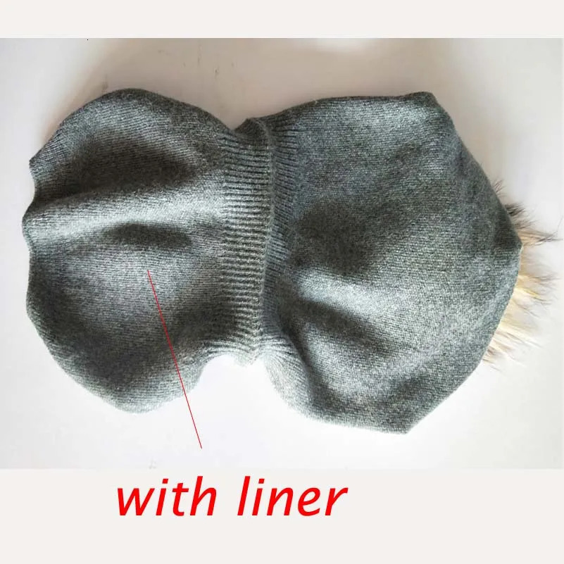 Autumn Winter Warm Knitted Hat Women Wool Skullies Beanies Casual Female Cashmere Beanie Cap Real Raccoon Fur Pompom Hat250214