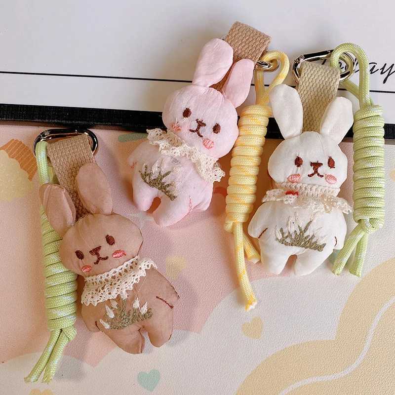 Keychains Lanyards Creative Fabric Animal Doll Keychain For Bag Pendant Funny Small Bear Keyrings Wholesale Cute Hedgehog Accessories Gifts H250217