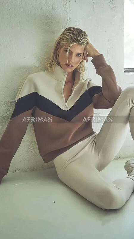 Women Sporty Style Short Cotton Hooded Hoodies Coat or Wide Leg Long Pants Set