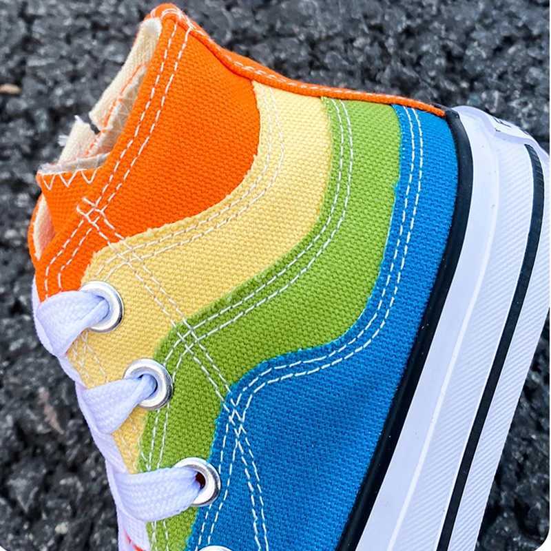 New Spring and Autumn Fashion Sneakers Boys And Girls Sneakers Canvas Shoes Chilsren Sneakers Stitching Collision Color Shoes Z250217