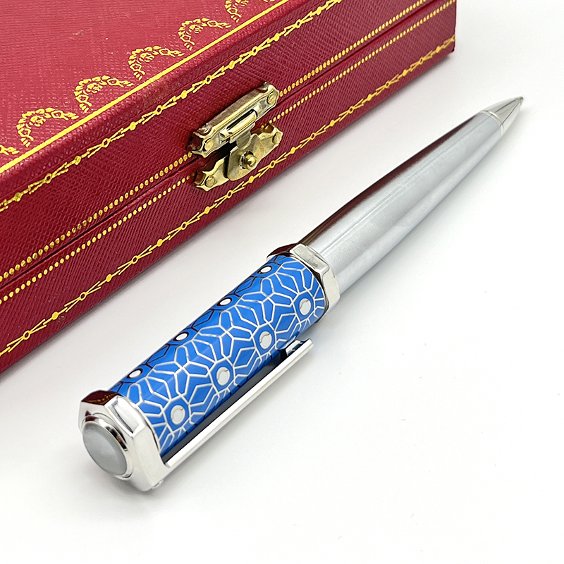 Luxury CA Ballpoint Pen High Quality with Serial Number Blue snowflake decoration