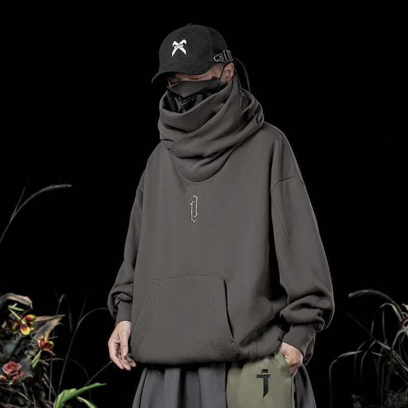 11 BYBB'S DARK 2023 Double Necke Hoodie Techwear Haruku Men Hoodies Hip Hop Streetwear Pullover Sweatshirts Oversize
