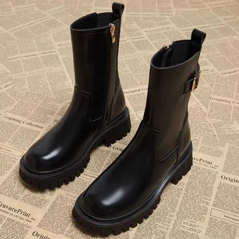 Women Ankle Boots Thick Heels Mature Fi Ccise Genuine Leather Shoes Woman Working Outdoor Casual New Luxury Brand WomanXJ250217