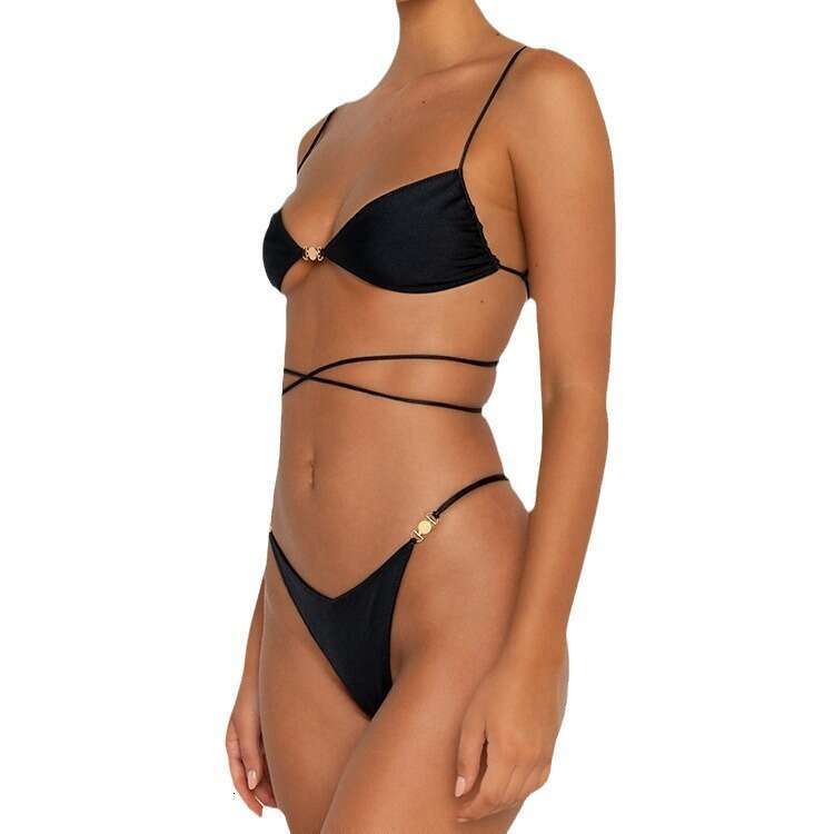 Bikini Quick Drying Nylon Women's Split Body Backless Bikini Sexy Strap Swimsuit Tight Fitting Designer Bathing Suits Women New Arrival New Produ
