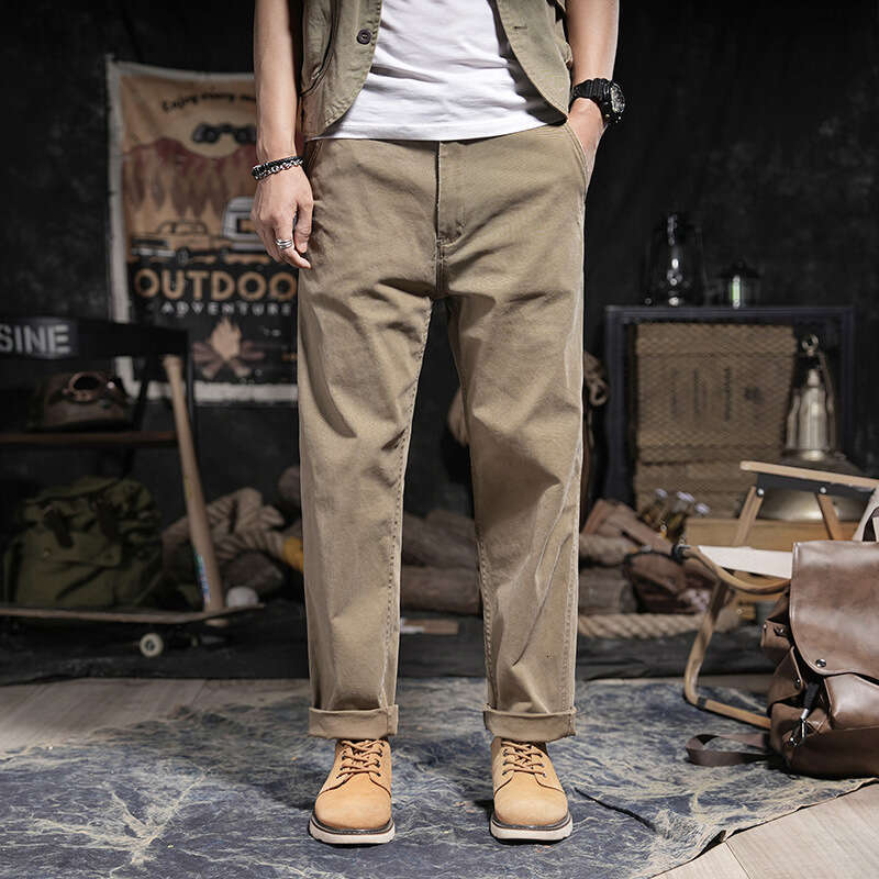 American Retro Autumn Versatile Loose Workwear Casual Pants Men's Trend