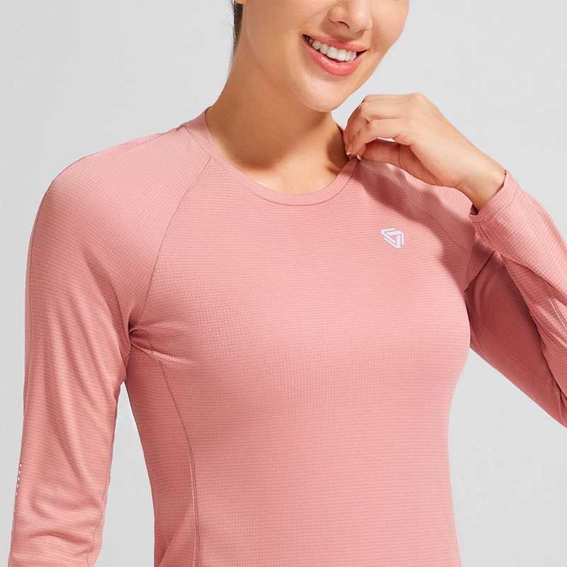 Active Shirts Tees Womens 100% Polyester Long Sleeve Gym Shirts Quick Dry Outdoor Top Stitching Sportswear Running Jogging Sport Tshirt H25218