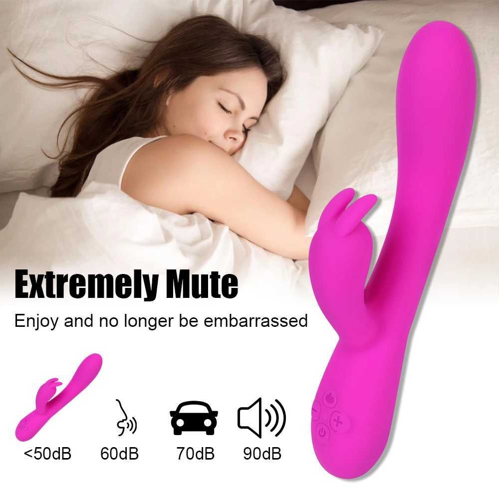 20cm Heated Dildo Rabbit Vibrator For Women Clitoris Nipple Stimulator Vaginal Anal Plug Sex Toys Female Masturbator Erotic ShopXJ250218