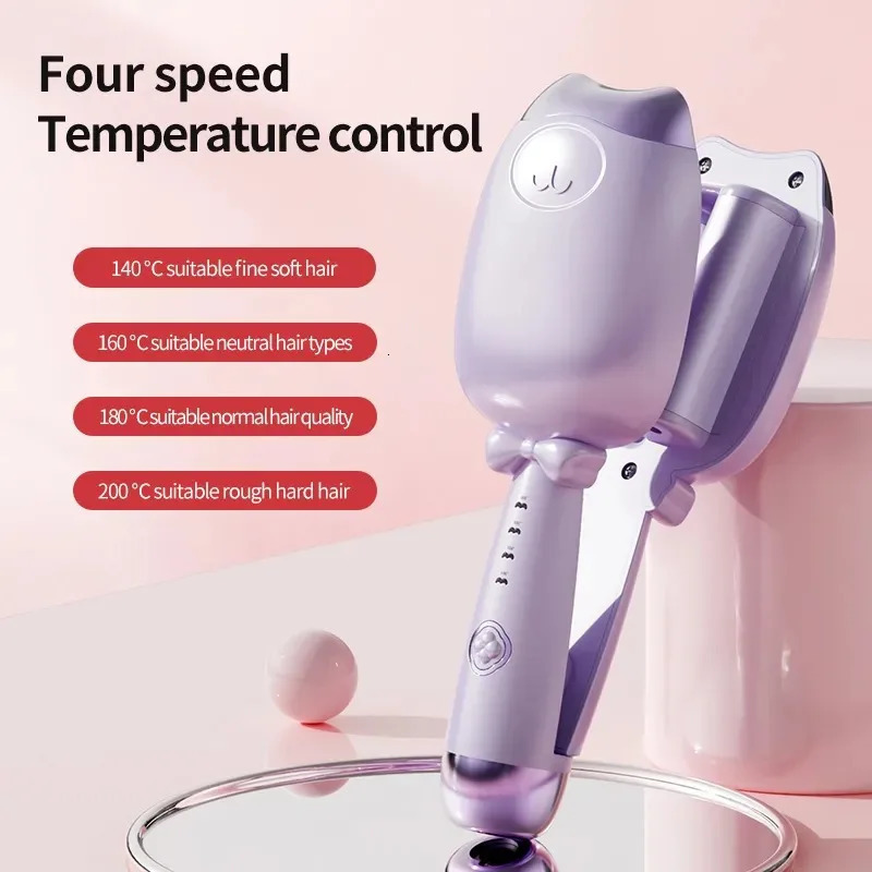 Hair Curling Iron 32mm Deep Wave Hair Curler 4 Temperature Adjustable Fast Heating Crimping Iron Styler Wand for All Hair Style 250214