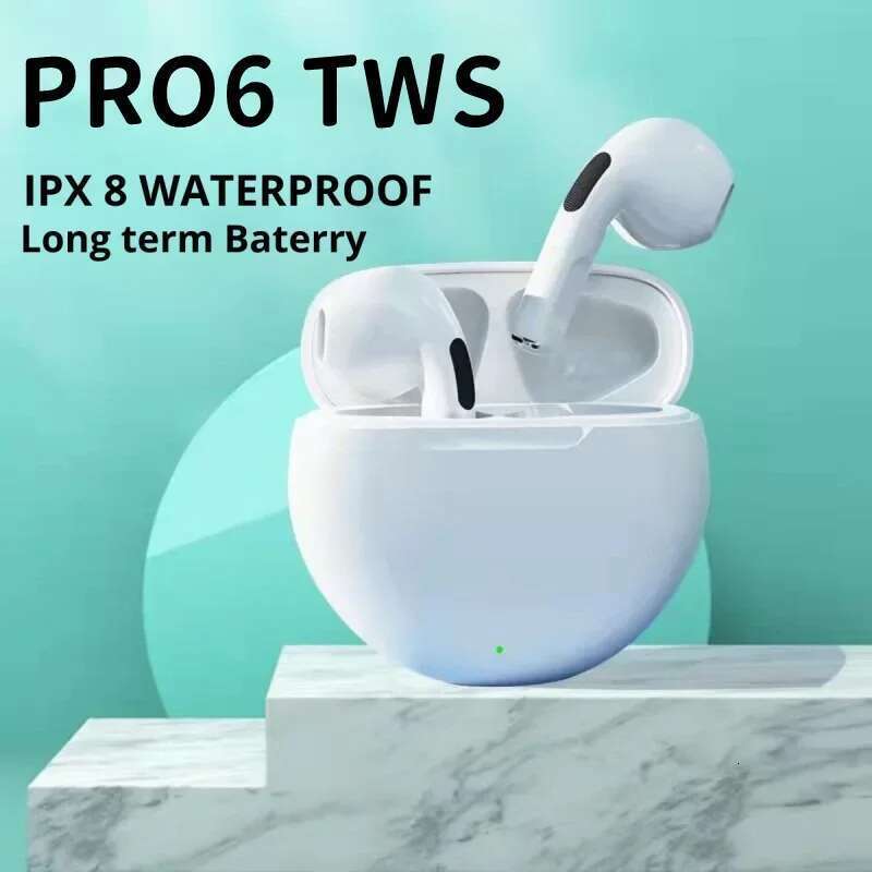 Air Pro 6 TWS Wireless Headphones with Mic Fone Bluetooth Earphones Sport Running Headset for Apple iPhone Xiaomi Pro6 Earbuds