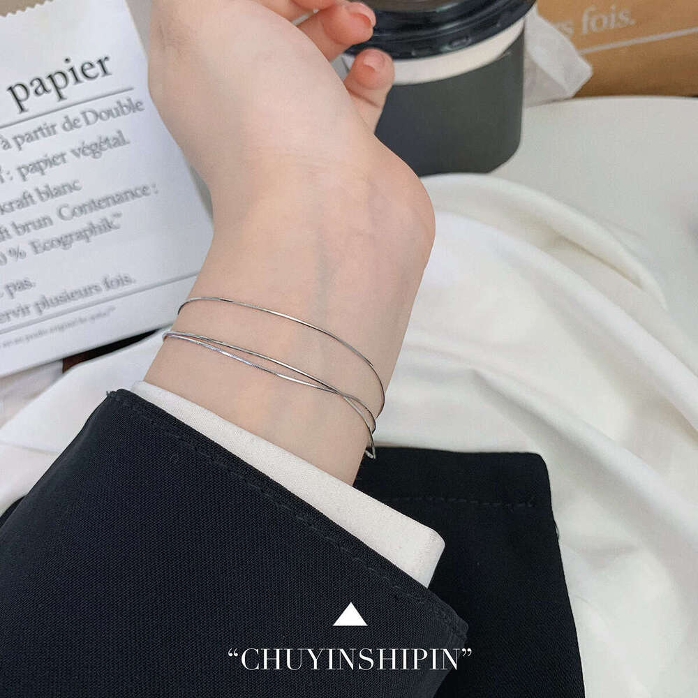 S sterg sier three-layer snake bone with a unique temperament, high-end accessories, light , simple and versatile women's bracelet