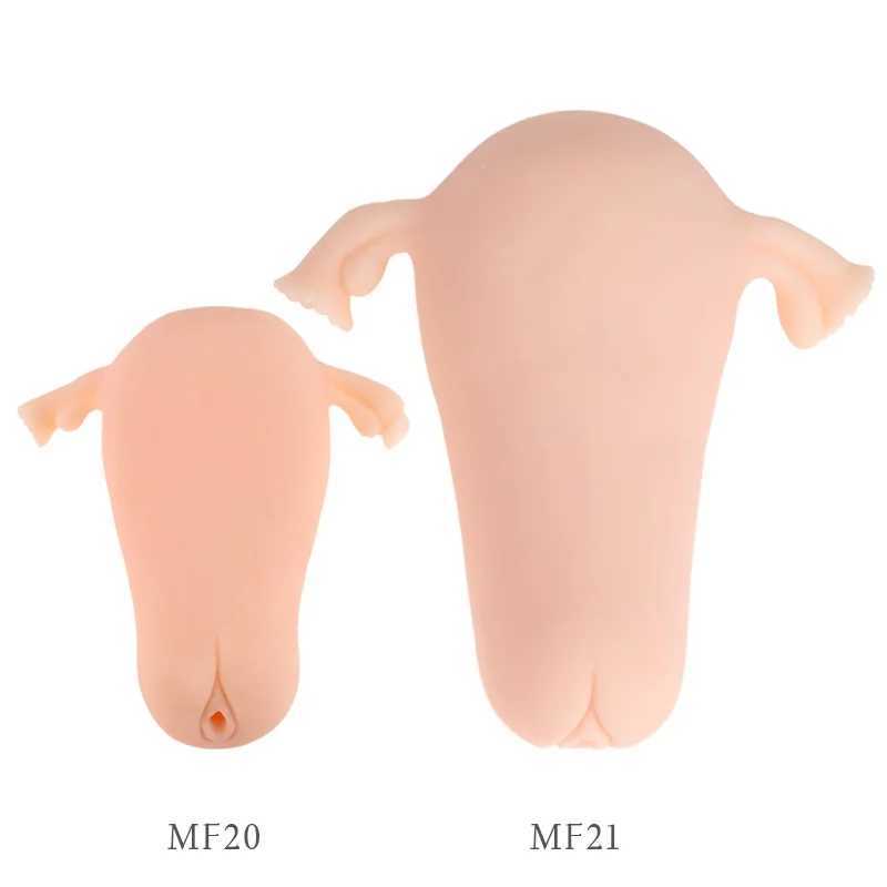 Male Soft Uterus Masturbator Silicone Vagina Cup Real Model Female Ultra Tight Realistic Vagina For Men Anal Sex Deep Uterus Sex W250218