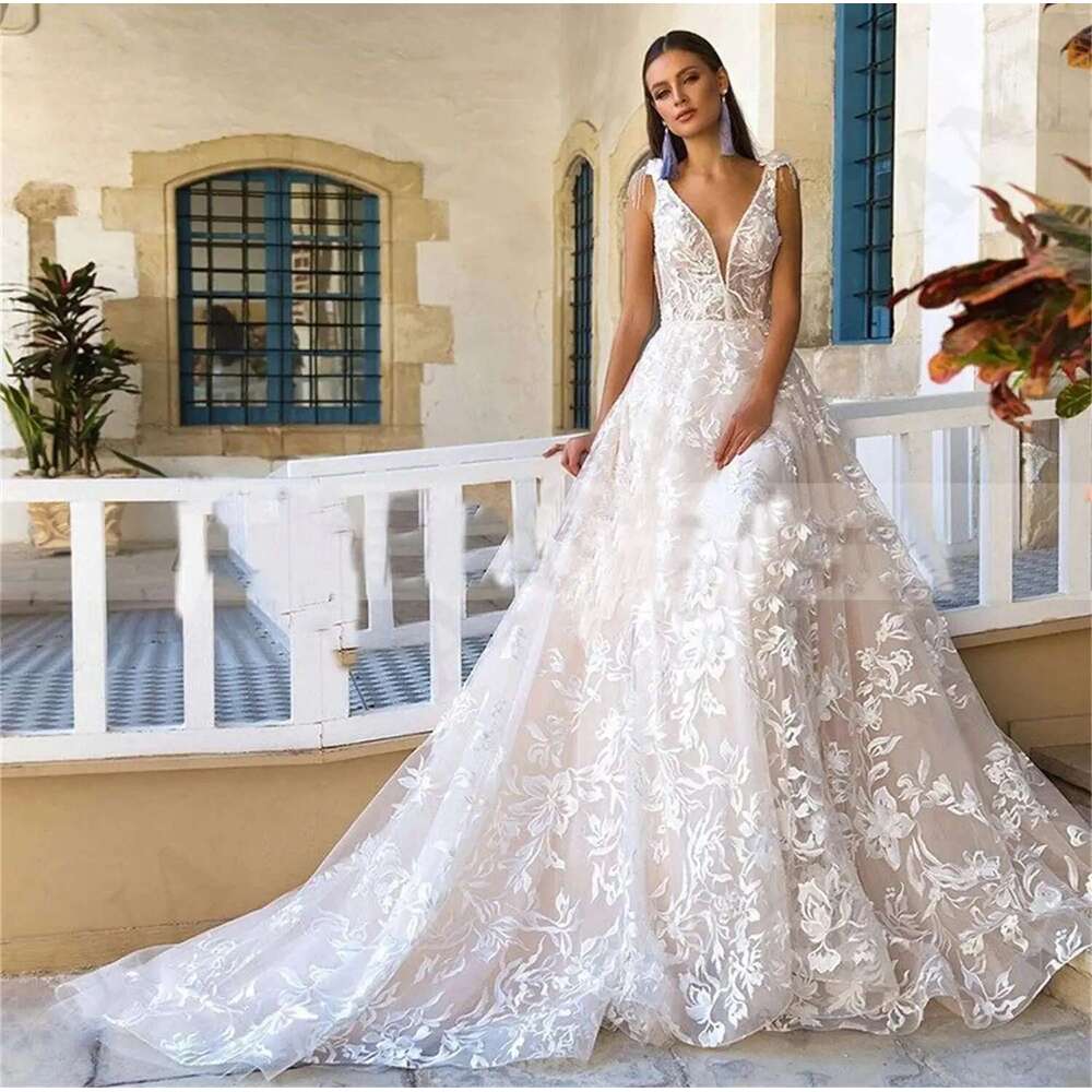 Party Wedding Dress White Lace Dresses For Formal Ocns Robe De Soiree Femmes Gown Ball Gowns Long Customized