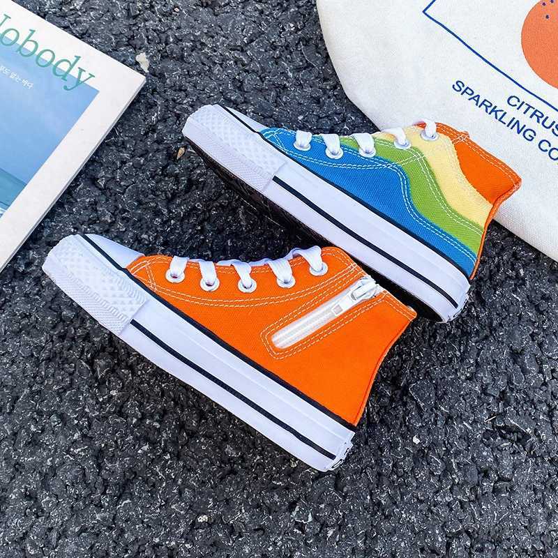 New Spring and Autumn Fashion Sneakers Boys And Girls Sneakers Canvas Shoes Chilsren Sneakers Stitching Collision Color Shoes Z250217