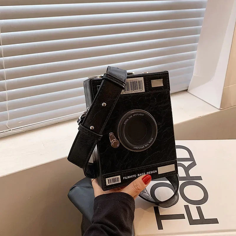 Personality Womens Crossbody Bag Originality Camera Shaped Small Square Bag Youth Fashion Womens Shoulder Bags 250214