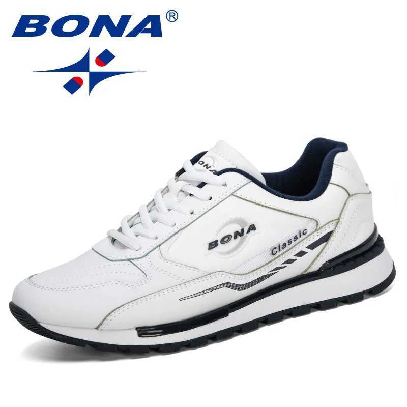 BONA New Designers Nubuck Leather Trendy Sneakers Men Outdoor Casual Shoes Man Sapato Masculino Krasovki Zapatos De HombreC250217