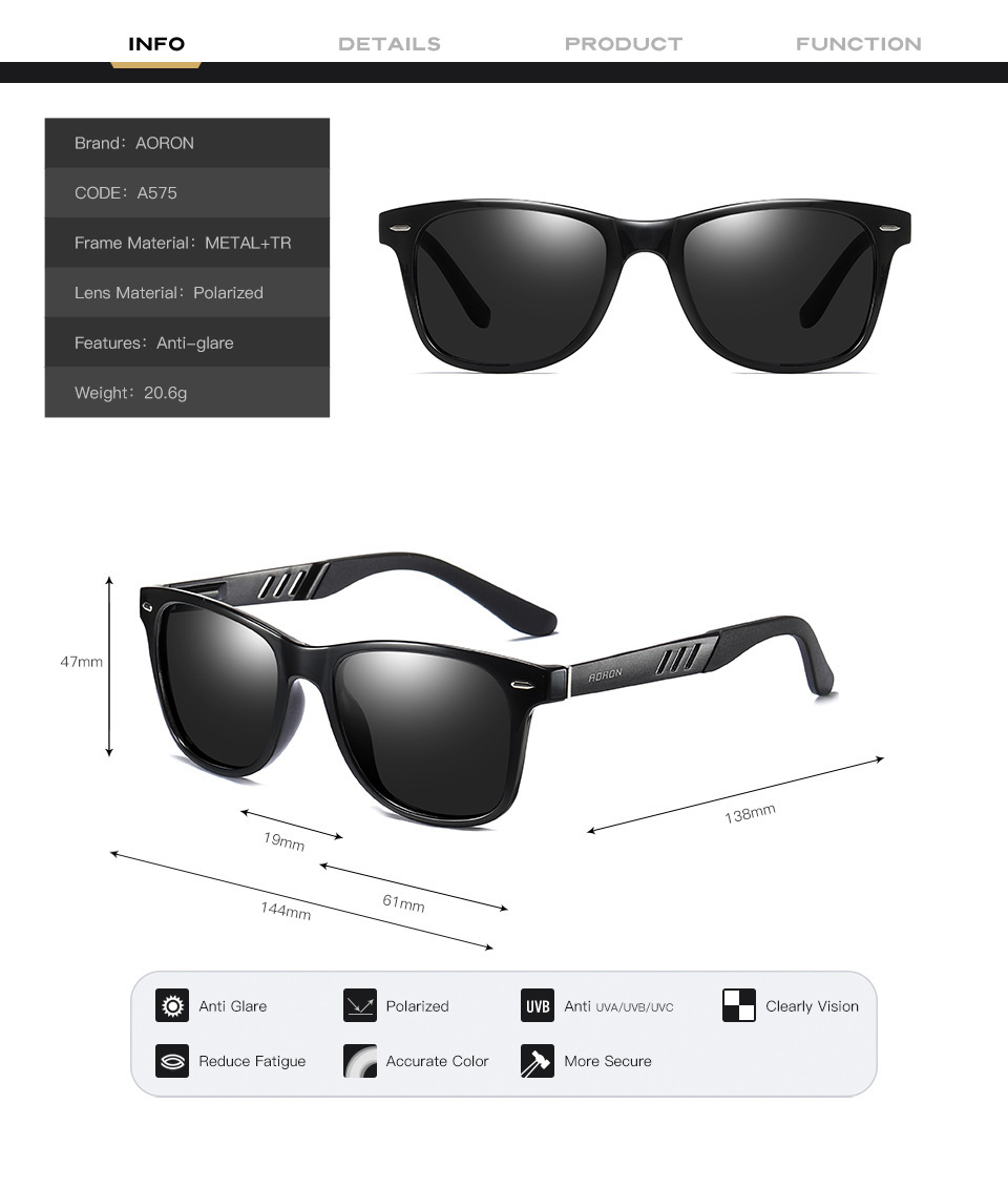 TR New Polarized Driving Glasses Night Vision Color Changing Fashion designer sunglasses for women