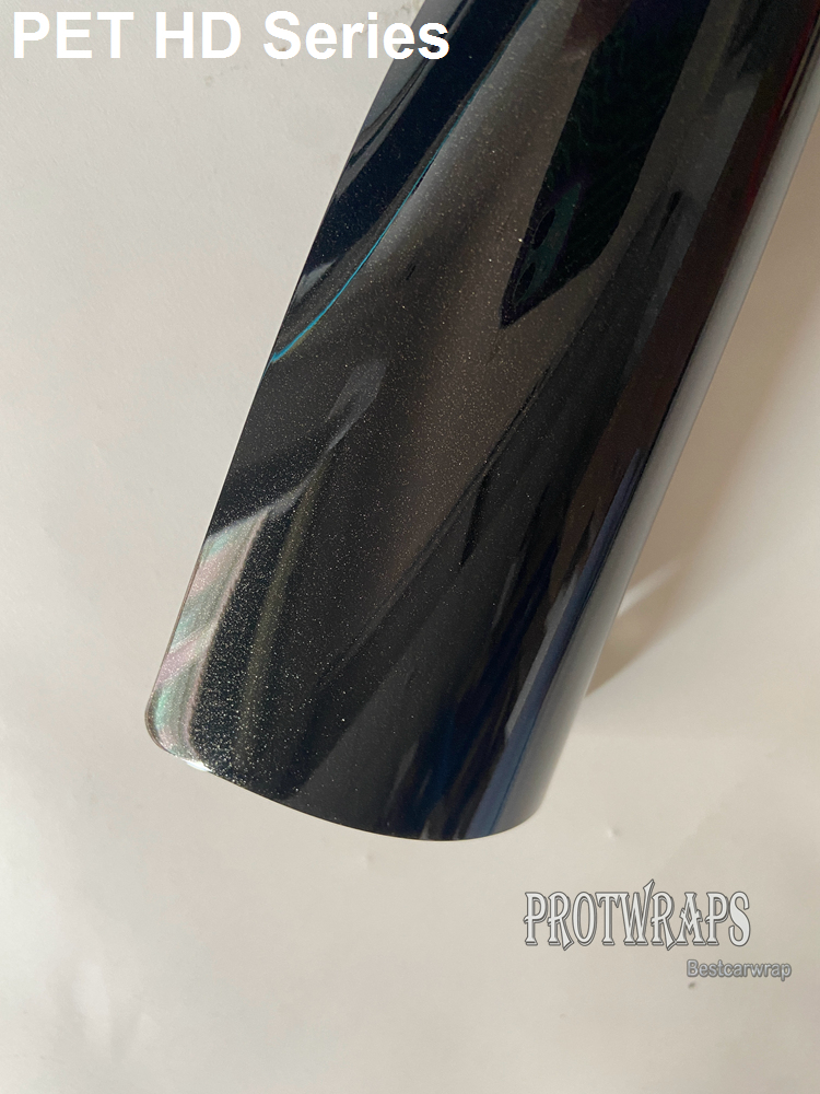 Premium Wahana Black Vinyl Wrap Sticker Whole Car Wrapping Covering Film With Air Release Initial Low Tack Glue Self Adhesive Foil 1.52x18m 5X59ft