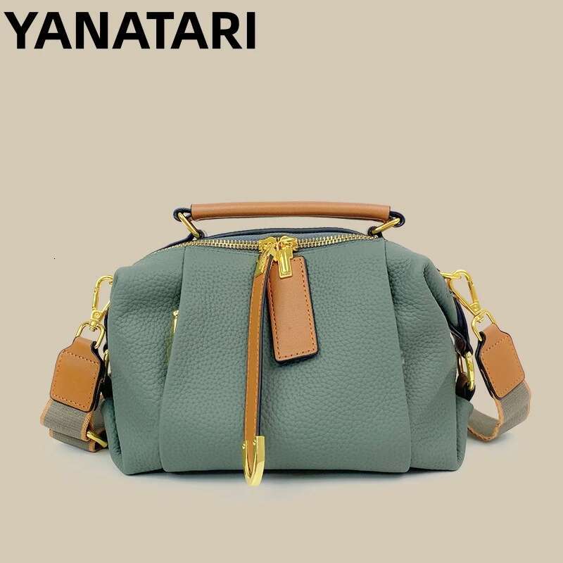 Genuine Leather Women High Quality Crossbody Bags Simple Vintage Fashion Handbags Ladies Cowhide Leather Shoulder Bag