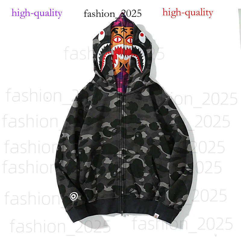 Hoodie Mens Designer Hoodie bapehoodies Sweatshirts Shark Hoodies Men Women Stylist Jacket Hoody Full Zip Up Shark Hoodie Sweatshirt Man 7b0