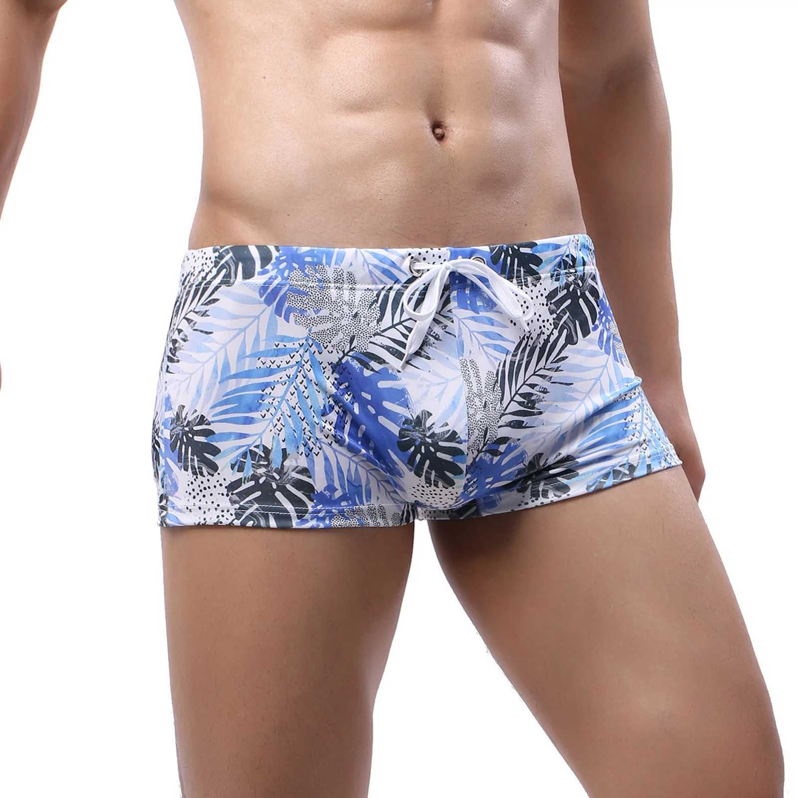 New Arrival Swim Boxer Shorts Beachwear Men Swimwear Sexy Swimming Trunks Swimsuit Quick Dry Bathing Suit Elastic hombre Z260313