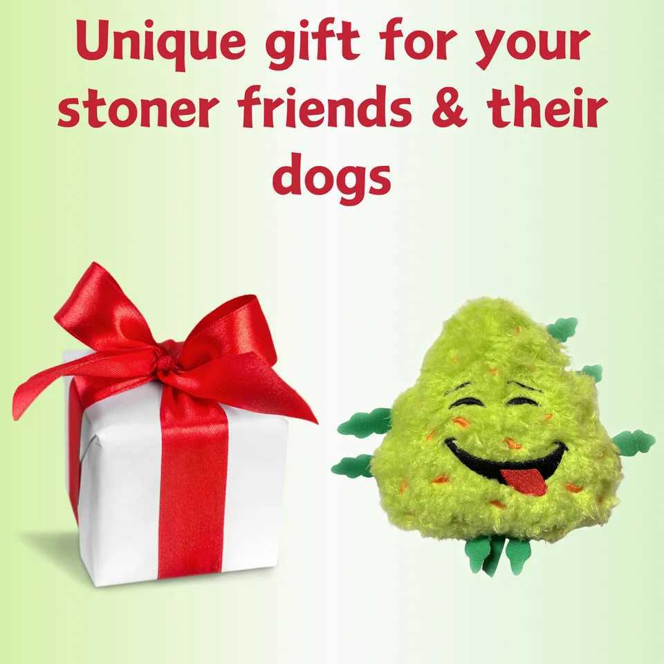 Others Dog Toys Chews PAW 20 Bud The Weed Nug | Cool Plush Squeaky Toy for Small Medium and Large Dogs | Fun Novelty Gift | Fetch and Funny Photos H25