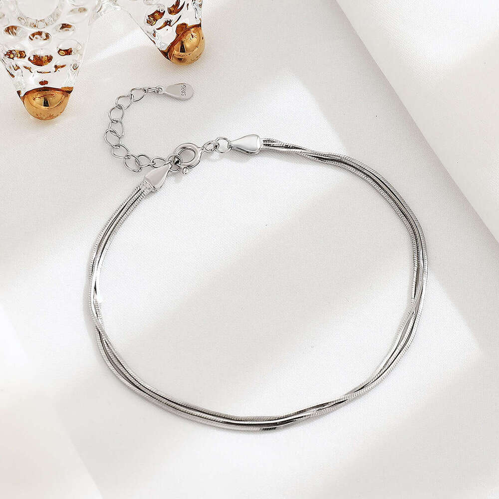 S sterg sier three-layer snake bone with a unique temperament, high-end accessories, light , simple and versatile women's bracelet